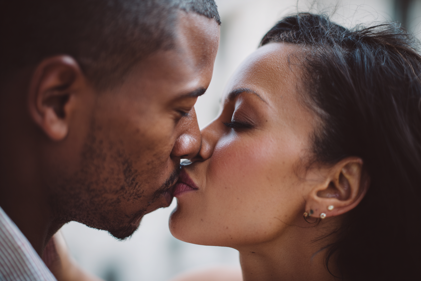couple kiss